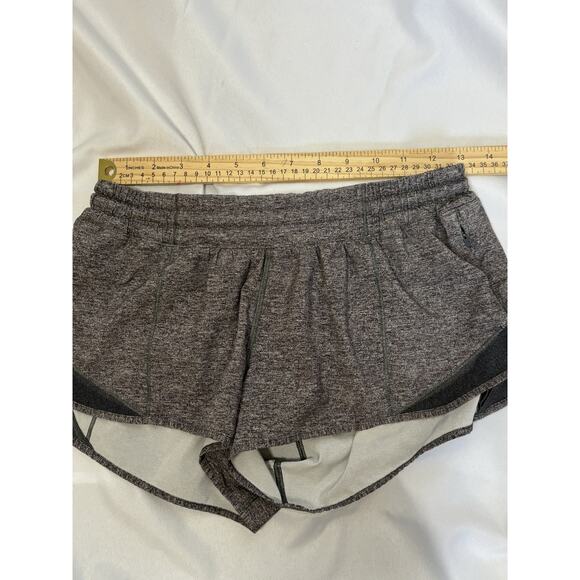 Lululemon Run Speed Short – Heathered Black/Grey – Size 6 - Picture 7 of 9